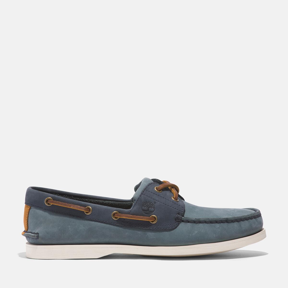 Buy Men s Classic 2 Eye Boat Shoe in Medium Blue Nubuck Online at TIMBERLAND Timberland NZ