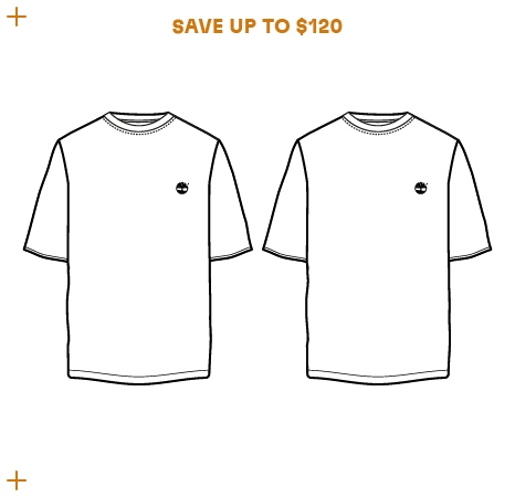 SHORT SLEEVE TEES 2 FOR $120