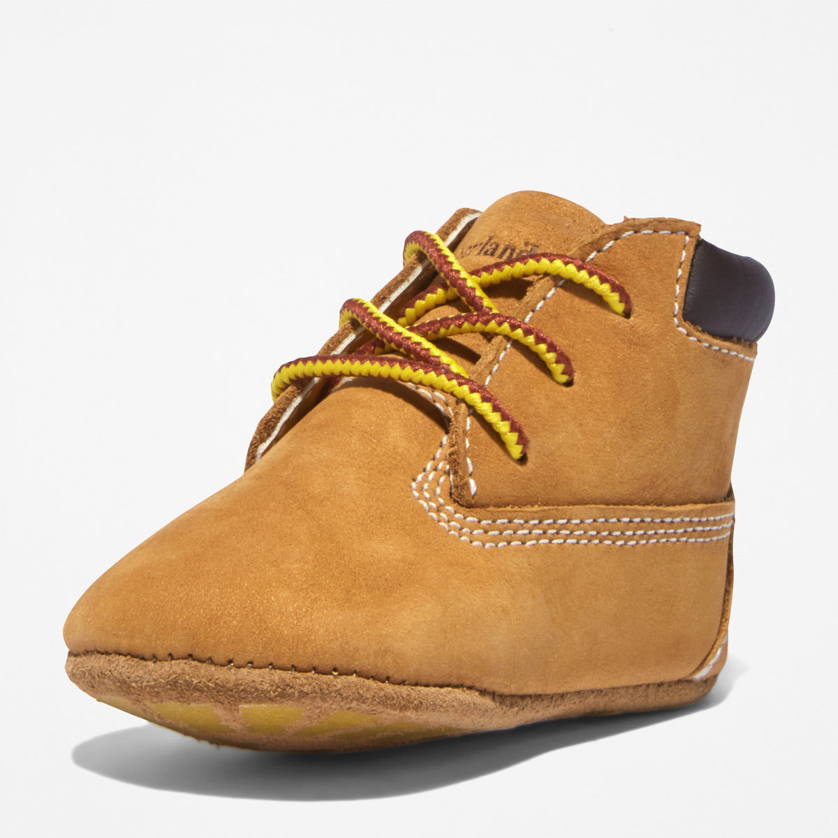 TIMBERLAND Infant Crib Booties with Hat Set Wheat Nubuck - Image 4