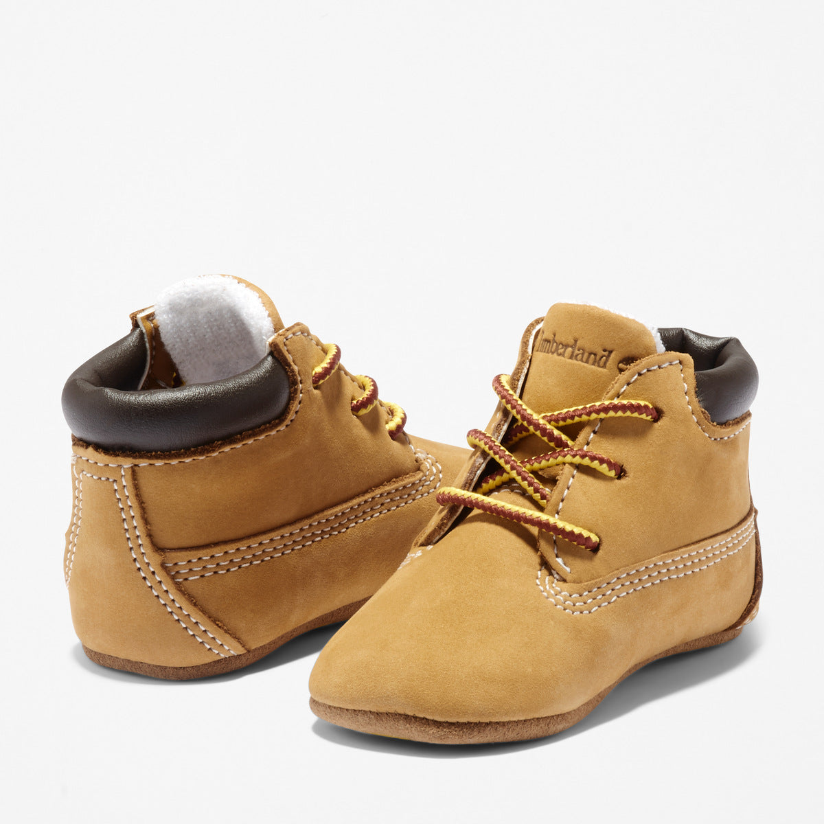 TIMBERLAND Infant Crib Booties with Hat Set Wheat Nubuck - Image 6