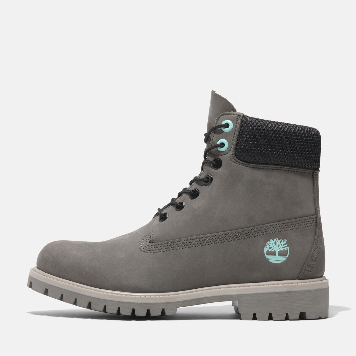 Buy Men s 6 Inch Premium Waterproof Boot in Medium Grey Nubuck Online at TIMBERLAND Timberland NZ