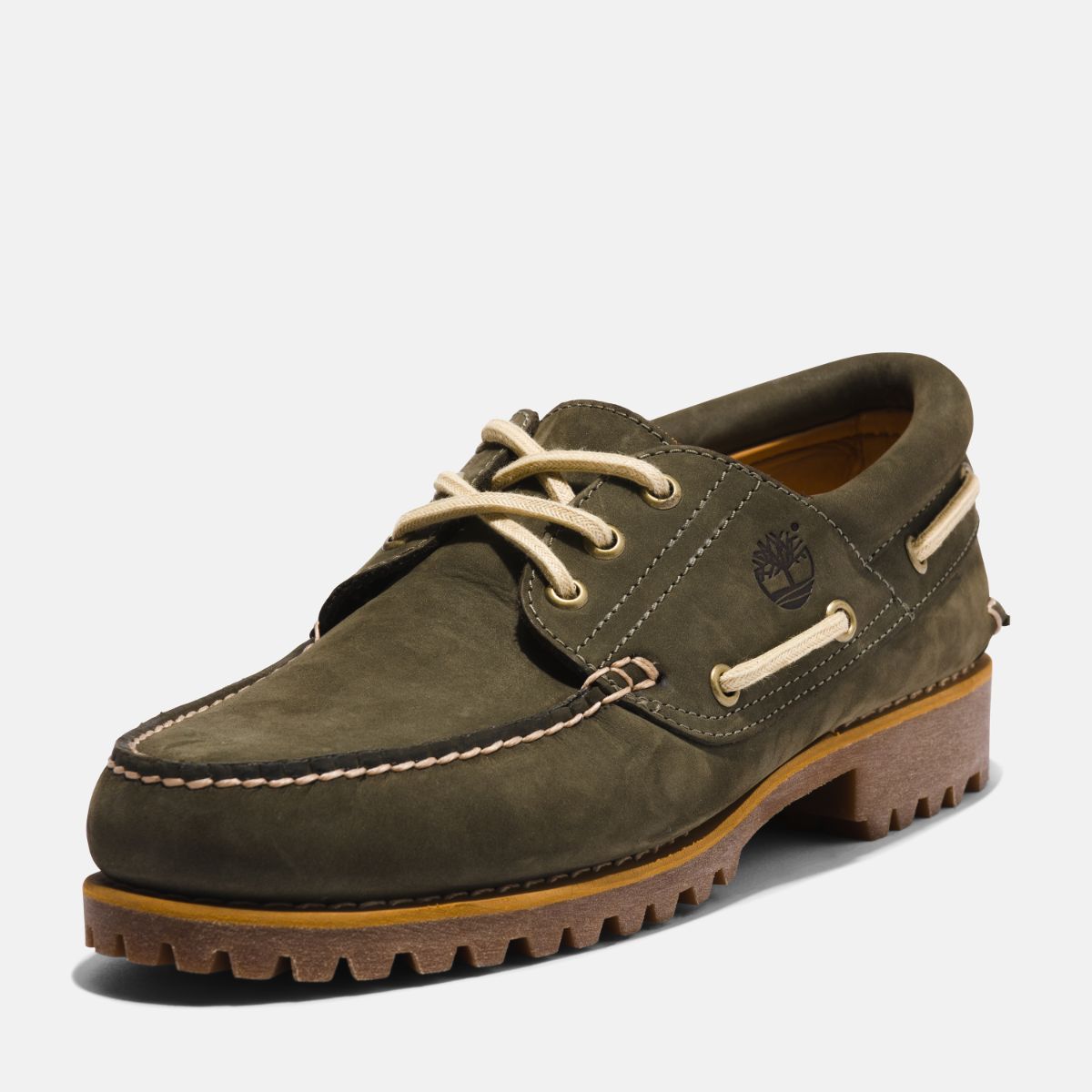 Buy Men s Authentics 3 Eye Classic Lug in Dark Green Nubuck Online at TIMBERLAND Timberland NZ