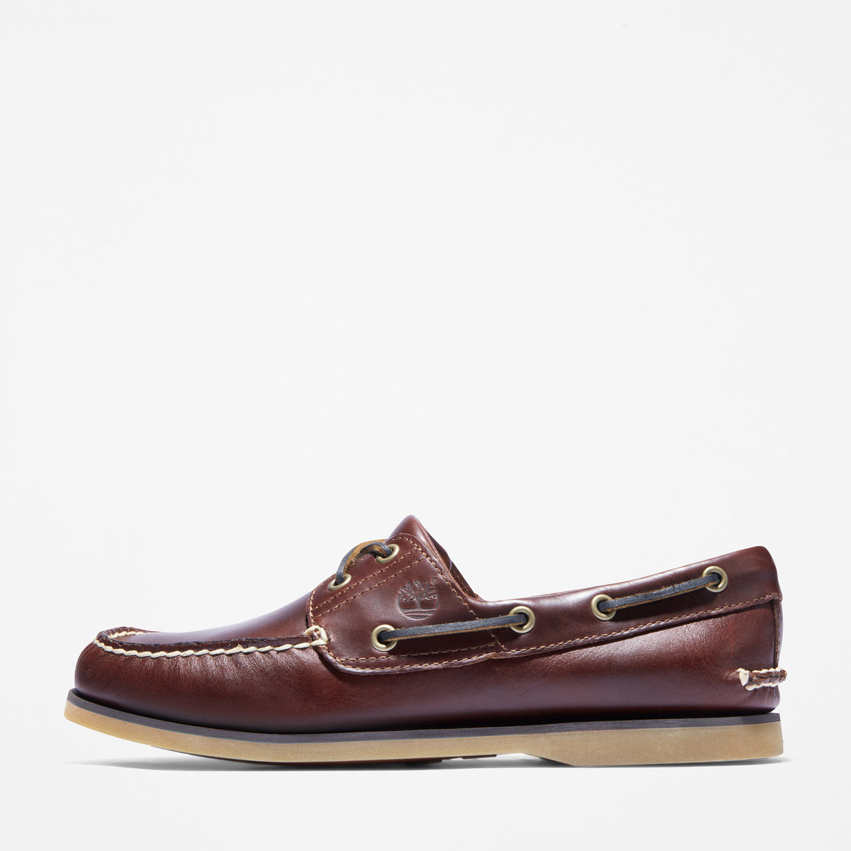 TIMBERLAND Men's Classic 2-Eye Boat Shoes Medium Brown Full-Grain - Image 2