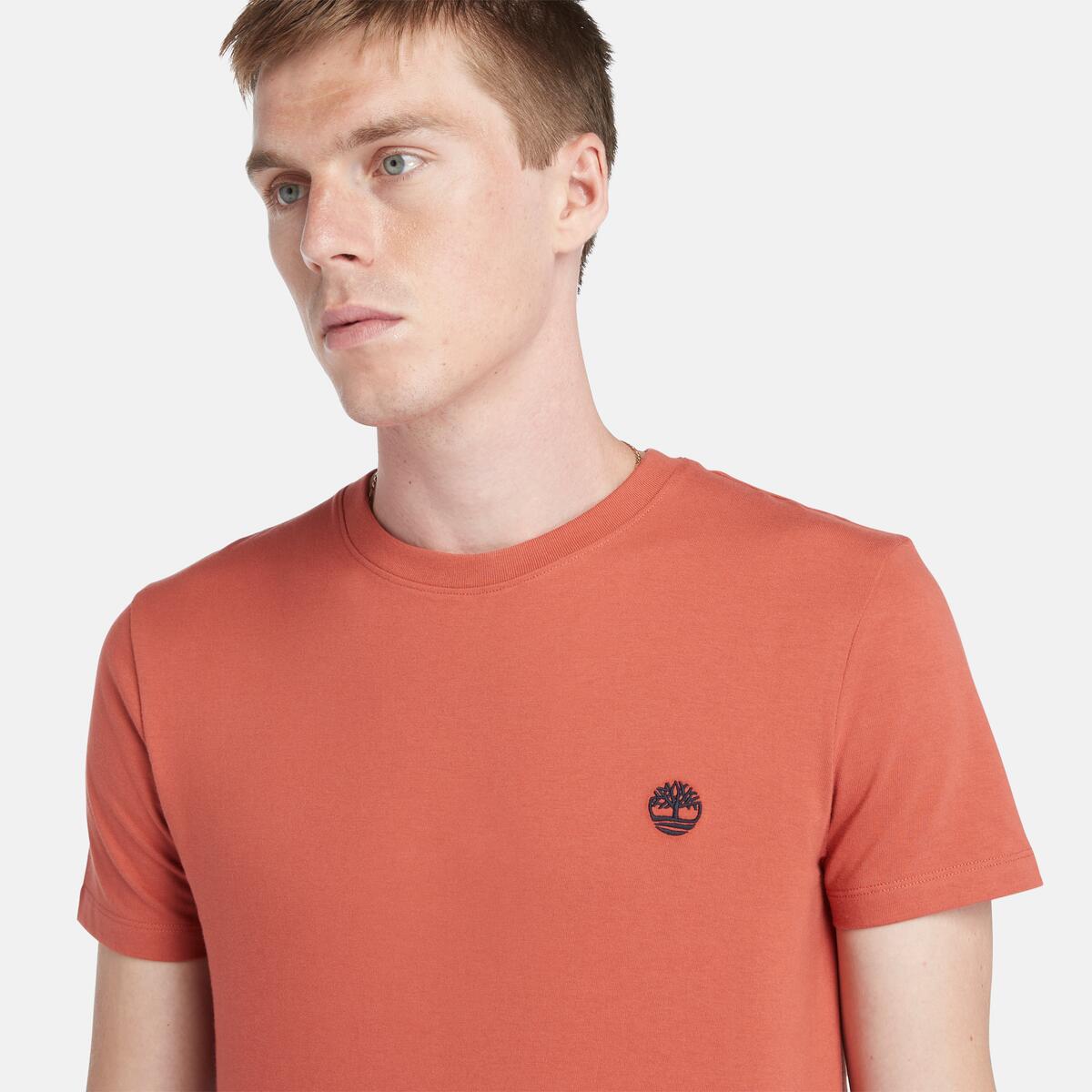 TIMBERLAND Men's Dunstan River Jersey Crew Tee Hot Sauce - Image 3