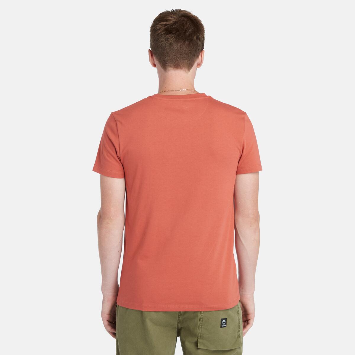 TIMBERLAND Men's Dunstan River Jersey Crew Tee Hot Sauce - Image 4