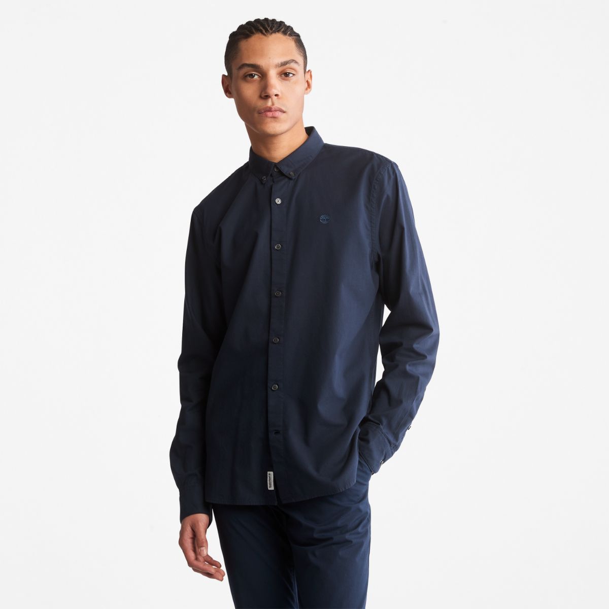 TIMBERLAND Men's Ela River Elevated Oxford Shirt Dark Sapphire - Image 1