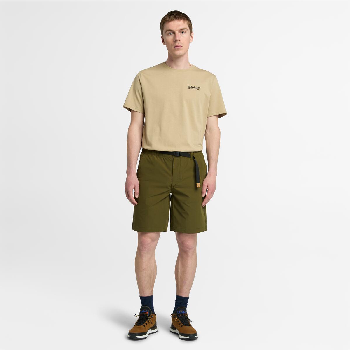 TIMBERLAND Men's Moosilauke DWR Outdoor Shorts Dark Olive - Image 2