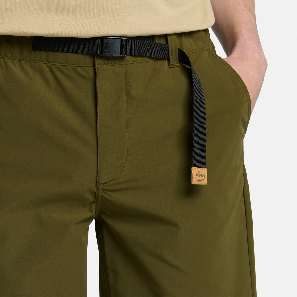 TIMBERLAND Men's Moosilauke DWR Outdoor Shorts Dark Olive - Image 3