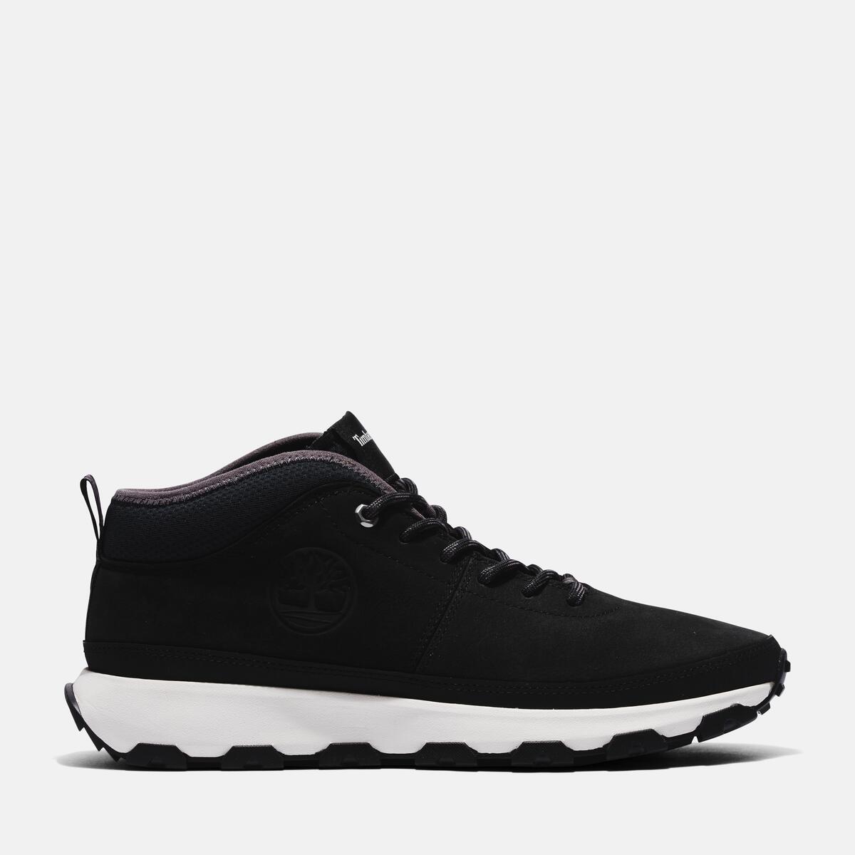 TIMBERLAND Men's Winsor Trail Mid Black Nubuck - Image 1