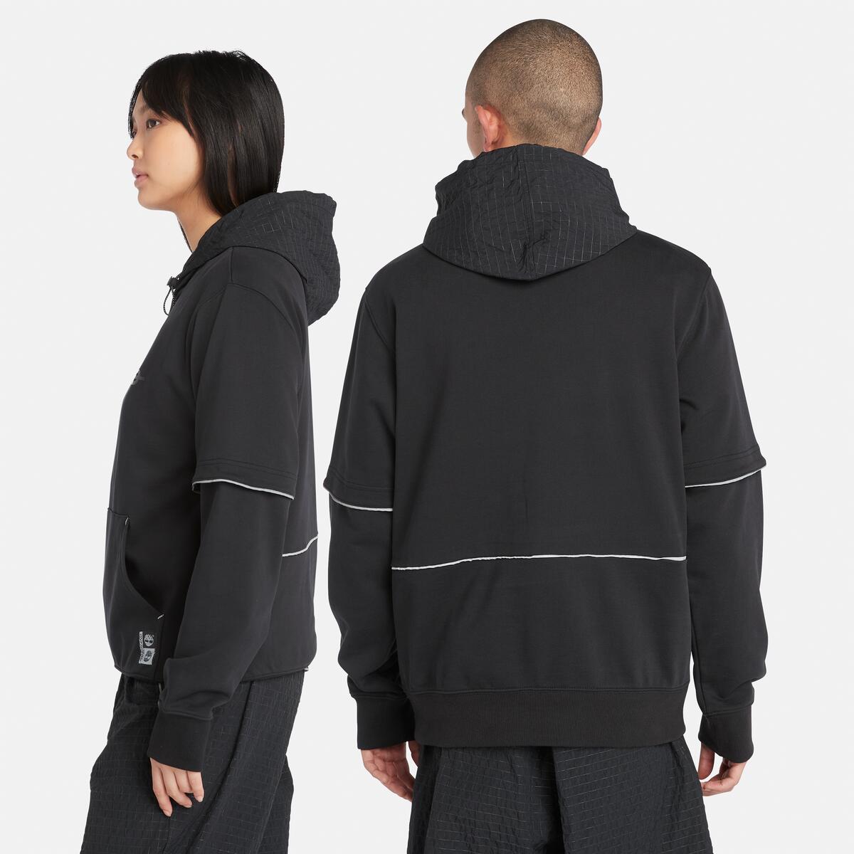 TIMBERLAND Unisex Night Hike LoopBack Hoodie Black - Image 3