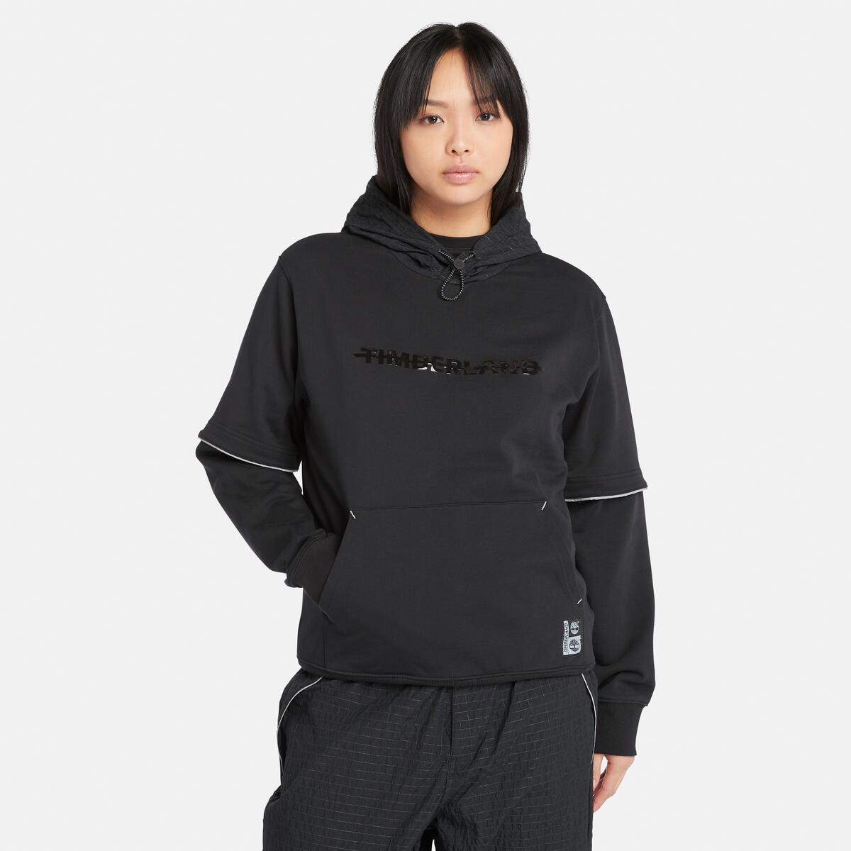 TIMBERLAND Unisex Night Hike LoopBack Hoodie Black - Image 4