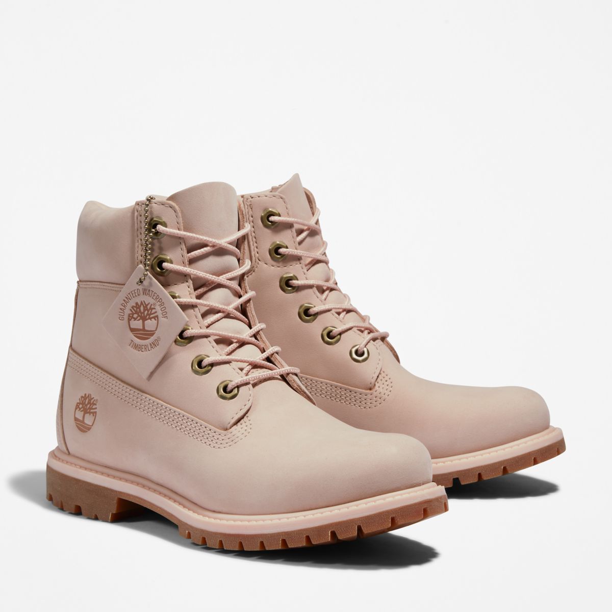 TIMBERLAND Women's 6-Inch Premium Waterproof Boot Light Pink Nubuck - Image 4