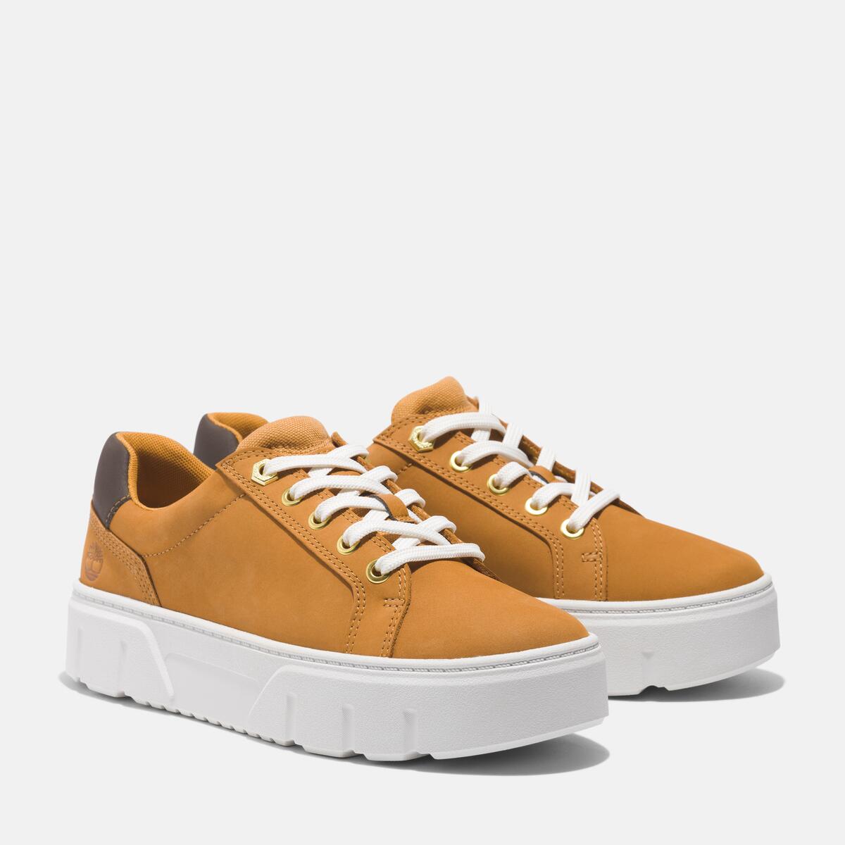 TIMBERLAND Women's Laurel Court Sneaker Low Wheat Nubuck - Image 4