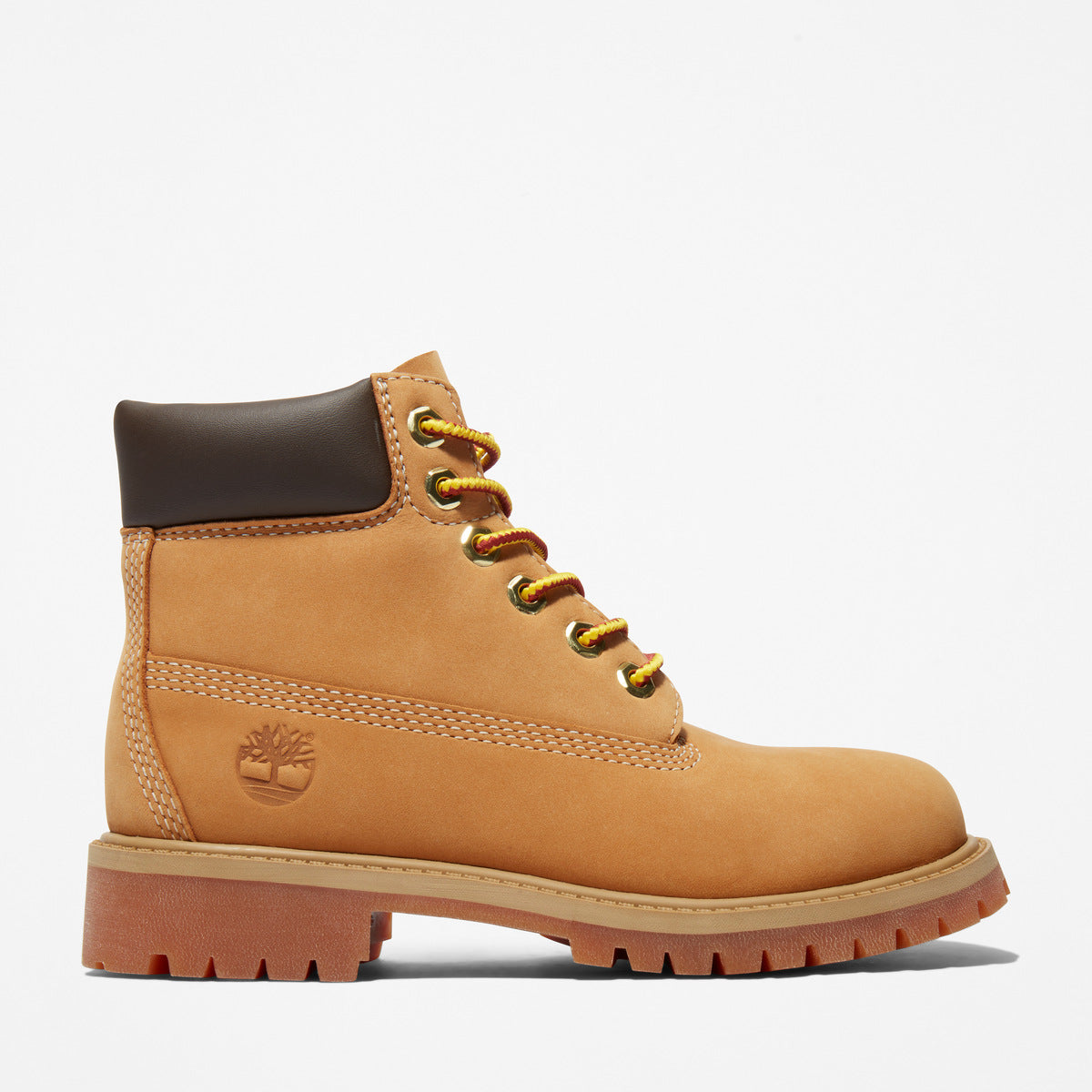 TIMBERLAND Youths 6-Inch Premium Waterproof Boot Wheat Nubuck - Image 1