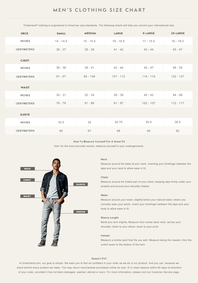 timberland shoes size guide